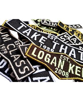 Personalised Name Embroidered Patches Established Year